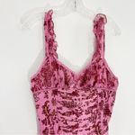 Free People  Weekend Plans Bodysuit Hot Pink Combo Floral Size Small NWT Photo 3