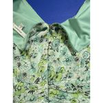 Vtg Y2K Dress Barn 4 Cottage Fairy Floral Ruched Midi Dress Sheer Flutter Sleeve Green Photo 7