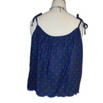 Hollister Blue Polka Dot Flowy Bow Tie Straps Tank Top Size Medium Photo 3