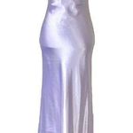Vintage Lavender Satin Prom Dress Purple Photo 0