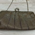 Lulu Townsend Silver Shimmer Evening Bag Jeweled Clasp Glamour Girly Christmas Photo 2