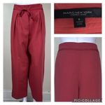 Andrew Marc Marc New York  Pleated Drawstring Pants in Deep Salmon Photo 1