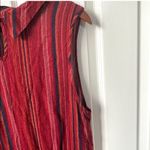 Monteau red striped collared sleeveless top Photo 11