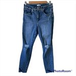 Good American Good Legs Frayed High Waist Ankle Skinny Jeans In Blue612 Photo 2