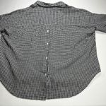 Madewell Gingham Split Back Button Up Short Sleeve Top Blouse Size Small Photo 10