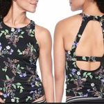 Athleta Black Floral swimwear Tank Top swimwear sz 40B/C Photo 0