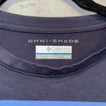 Columbia Shirt Womens Medium Navy Graphic T-Shirt Hike Your Own Hike Blue Crew Photo 2