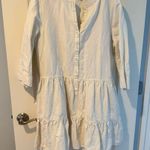 Apiece Apart Maurino Drop Waist White Collared Mini Dress | L Photo 2