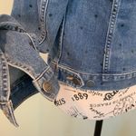 Loft Classic Stretch Blue Denim Jean Jacket w/ Polka Dots Women’s XS Extra Small Photo 5