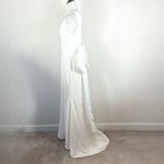 Rebecca Vallance Davina Dress Bridal Sequin Plunge Neck Bow Back Ivory Size 8 White Photo 6