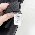 Athleta [] Black Glimpse Open Neck Cutout Short Sleeve T-Shirt Ribbed Sz Small S Photo 10