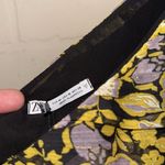 ZARA  dress One-Shoulder Floral  Black gold Purple ruched medium NEW Photo 4