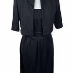 Calvin Klein Sheath Dress with Jacket, Black, 6 Photo 0