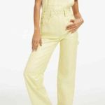 Good American NWT Better Than Leather Straight Leg Overalls in Key Lime Sz 10/30 Photo 0