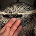 August Silk  Chevron Eyelash Open Cardigan Bolero White Black Size M Photo 4