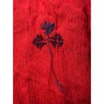 Free People  Embroidered Red Boho Mini Dress Cutout Back Size L with pockets Photo 6