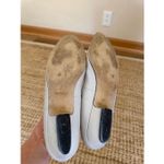 Connie Collection White Leather Flats Gold Accent Low Heel Shoes Sz 9 A Photo 5