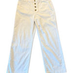 D. Jeans  white wide leg button fly jeans size 16 Photo 0