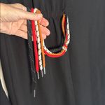 ZARA NEW Black Midi Dress Rope Tie Waist Long Sleeve Sporty Prep Casual V Neck Photo 7