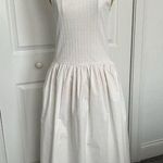 Madewell $110 Drop Waist Tank Midi Dress Lighthouse White Size XS NQ613 Photo 0