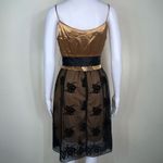 Heart soul  Cocktail Dress in Gold with Black Lace Overlay Photo 4