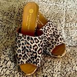Eric Michael  leopard print wedges size 38 Photo 0
