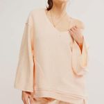 Free People Intimately Day Off Fleece Pullover Sweater Peach lounge cozy Sz S Photo 4