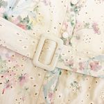 Anthropologie Solitaire X  Flora Eyelet Belted Button Front Shirt Dress Boho Photo 8