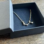 Farrah B. Aries Constellation Pendant crystal on goldtone chain necklace Gold Photo 4