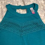 No Boundaries  Turquoise w/ Accent Halter Tank Top Photo 1