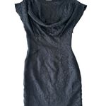 Loeffler Randall Black Silk Draped Neck Dress Size 2 Photo 2