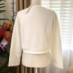 Uniqlo GU () Fringe Double Pocket Knitted Jacket in Off White Photo 5