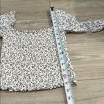 Reformation Pinto Long Sleeve Blouse, white/blue floral print Photo 8