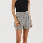 Sundays Berry Short Womens S White Black Striped Boucle High Waist Pleated NWT Photo 14