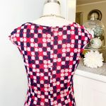 Polka Dot Blouse V Neck Short Sleeve Shirt Red White Black Medium Photo 6