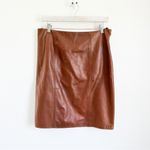 Ralph Lauren  Black Label Cognac Luxury Saddle Lambskin
Leather Skirt Sz 12 Photo 6