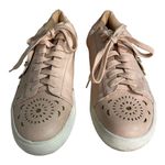 Nanette Lepore Wesley Blush Floral Leather Women's Lace Up Sneakers Size 8.5 Photo 4
