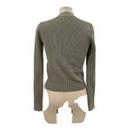 ANINE BING  Layla Ribbed Cardigan‎ Sweater Button Front Olive Green Size Small Photo 8