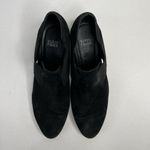 Eileen Fisher  Size 10 Even Tumbled Nubuck Leather Bootie Boot Black Stacked Heel Photo 7