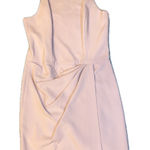 Halston Heritage Lavender Ice Twist Front Sheath Dress Size 10 Photo 0