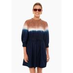 Apiece Apart  Aldea Smocked Mini Dress Dipped Shibori Organic Cotton Size Medium Photo 1