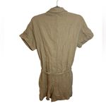 Lush Clothing Lush Beige Gauze Cotton Romper Photo 1