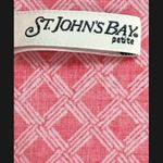 St. John St Johns Bay Women Top White Diamond Pattern Short Sleeve Buttons Photo 6