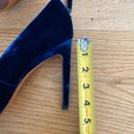 Santoni Rose Collection Velvet Stiletto Heel Pumps in Blue Size 41 Photo 5