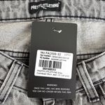 Pretty Little Thing grey distressed mom jeans Photo 3