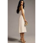 Anthropologie NWT Anthro Forever That Girl Strapless Slim Cream White Midi Dress Sequin Column Photo 2