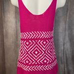 Hollister  California Hot Pink And White Chevron Pattern Knit Tank Top-Medium Photo 2