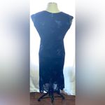 My Michelle  Navy Blue Dress With Lace Butterfly Overlay Photo 7