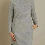 Duluth Trading Ponte Pro Dress Womens XS Black Gray Striped Knit Stretch Pockets Photo 0