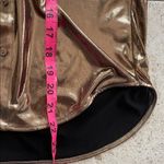 Anthropologie The Gillian Liquid Shine Buttondown Shirt Copper Photo 13